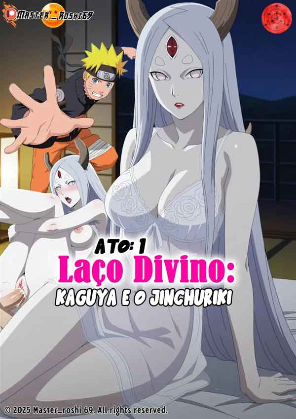 Naruto dando um trato na Kaguya